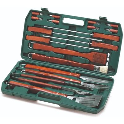 Ompagrill - 01853 - 53 cm - acier inoxydable avec poignée en bois - ensemble d'ustensiles - Publicité Ompagrill - 01853 - 53 cm - acier inoxydable avec poignée en bois - ensemble d'ustensiles - Publicité
