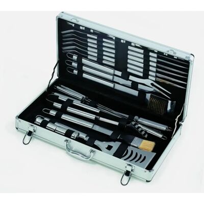 Ompagrill 03245 - Set de accesorios para barbacoa de 32 piezas - Gris Ompagrill 03245 - Set de accesorios para barbacoa de 32 piezas - Gris