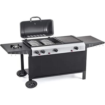 Barbecue a Gas Doppio Ompagrill 4080 - 3 Bruciatori & Fornello Laterale Barbecue a Gas Doppio Ompagrill 4080 - 3 Bruciatori & Fornello Laterale