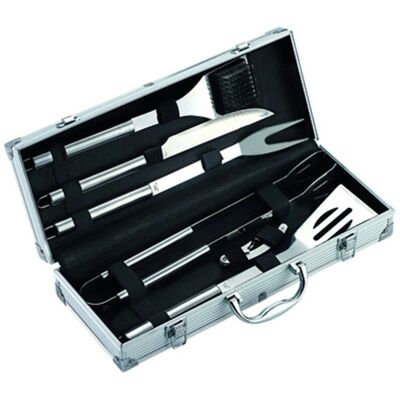 Ompagrill Set Barbecue in Alluminio 6 Pezzi - Accessori Esterni Ompagrill Set Barbecue in Alluminio 6 Pezzi - Accessori Esterni