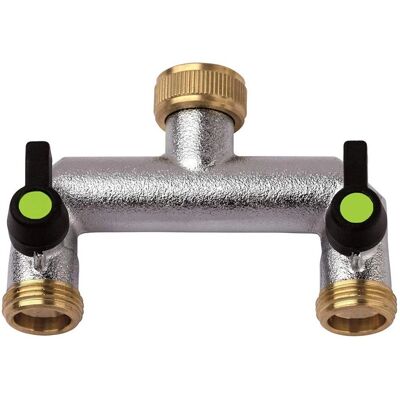 Bricoman Gartenschlauchventil - 2-Wege Metall 3/4" Bricoman Gartenschlauchventil - 2-Wege Metall 3/4"