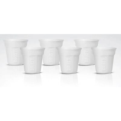 Bialetti Μοντέλο Y0TZ502 Σετ 6 λευκών φλυτζανιών espresso - Σετ γυαλιών Bialetti Μοντέλο Y0TZ502 Σετ 6 λευκών φλυτζανιών espresso - Σετ γυαλιών