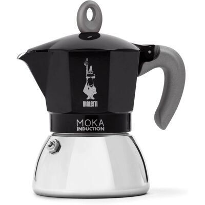 Bialetti Moka Induction 4 Tasses - Noir - Casserole moka Bialetti Moka Induction 4 Tasses - Noir - Casserole moka