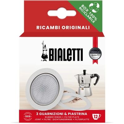 Bialetti 12-Tassen Moka Kaffeeautomat Dichtung und Filterset Bialetti 12-Tassen Moka Kaffeeautomat Dichtung und Filterset