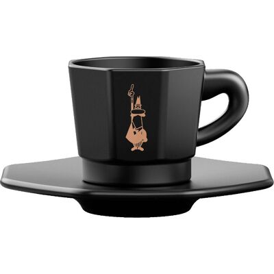 Espresso šálky Bialetti Perfetto Moka (sada 4) - čierna/medi Espresso šálky Bialetti Perfetto Moka (sada 4) - čierna/medi