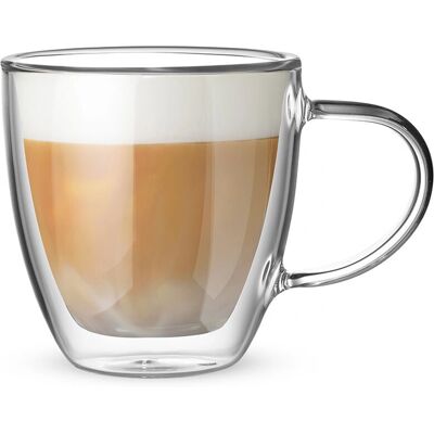 Bialetti Set med 2 koppar Dubbelvägg Capri, 160ml, termisk isolering, borosilikatglas Bialetti Set med 2 koppar Dubbelvägg Capri, 160ml, termisk isolering, borosilikatglas