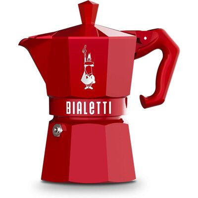 Bialetti Moka Express Exclusive 3 Tasses - ROUGE - Publicité Bialetti Moka Express Exclusive 3 Tasses - ROUGE - Publicité