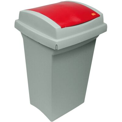 ICS Contenedor de Reciclaje - 50L Verde/Gris - Cubo de Basura ICS Contenedor de Reciclaje - 50L Verde/Gris - Cubo de Basura