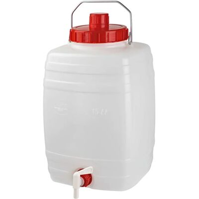 Čtvercový plastový kontejner s kohoutkem - 10L Čtvercový plastový kontejner s kohoutkem - 10L