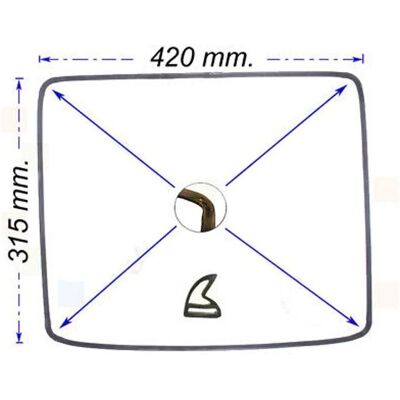 Nardi - BSO60X - 60 cm - 31.5x42 cm - Guarnizione porta Nardi - BSO60X - 60 cm - 31.5x42 cm - Guarnizione porta