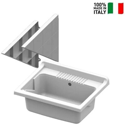MONGARDI Weiße Wand-Lavabo - 61x51x26 cm - Italien MONGARDI Weiße Wand-Lavabo - 61x51x26 cm - Italien