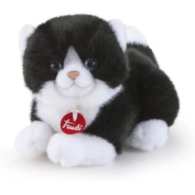 Trudi White Black Cat Plush Toy - Plush Toy for All Ages Trudi White Black Cat Plush Toy - Plush Toy for All Ages