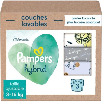 Pampers Harmonie Hybrydowe Pieluchy Wielorazowego użytku - 3 Wodo-odporne Pieluchy Pampers Harmonie Hybrydowe Pieluchy Wielorazowego użytku - 3 Wodo-odporne Pieluchy