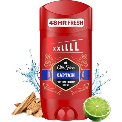 Old Spice Captain Déodorant Stick Sans Aluminium Pour Hommes 85 ml Old Spice Captain Déodorant Stick Sans Aluminium Pour Hommes 85 ml