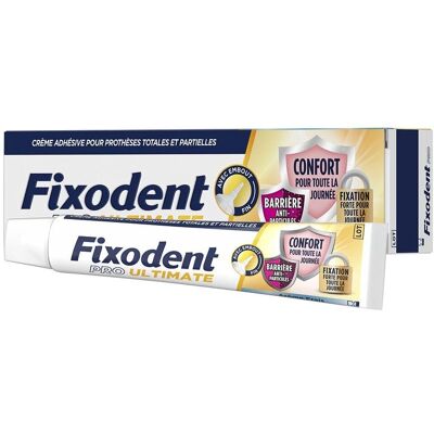 Fixodent Pro Crème Adhésive Dentaire - 40g - Publicité Fixodent Pro Crème Adhésive Dentaire - 40g - Publicité