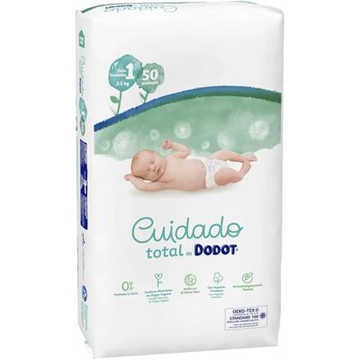 Dodot Pañales de Algodón Talla 1 - Cuidado Total (2-5kg) - Pañales Dodot Pañales de Algodón Talla 1 - Cuidado Total (2-5kg) - Pañales
