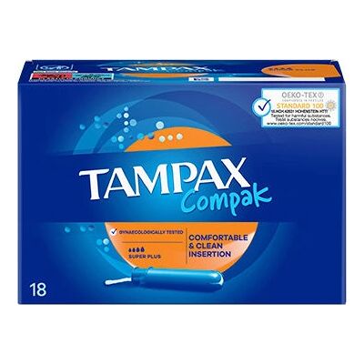 Tampax Marque Tampons Super Plus Compact - Publicité Tampax Marque Tampons Super Plus Compact - Publicité