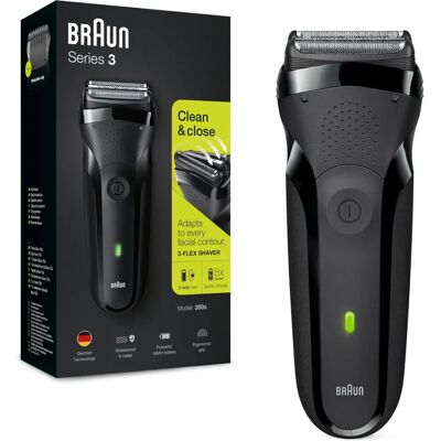Braun - Series3 300s - Black - Waterproof - Electric Shaver Braun - Series3 300s - Black - Waterproof - Electric Shaver