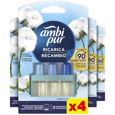 Ambi Pur 3Volution Cotton Air Freshener - Pack of 4 Ambi Pur 3Volution Cotton Air Freshener - Pack of 4