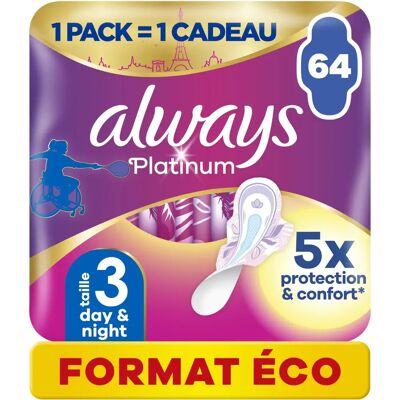 Always Platinum Jour & Nuit - Serviettes Hygiéniques - Publicité Always Platinum Jour & Nuit - Serviettes Hygiéniques - Publicité