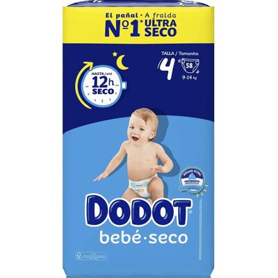 Dodot Bebé Seco Talla 4 - Pañales Dodot Bebé Seco Talla 4 - Pañales