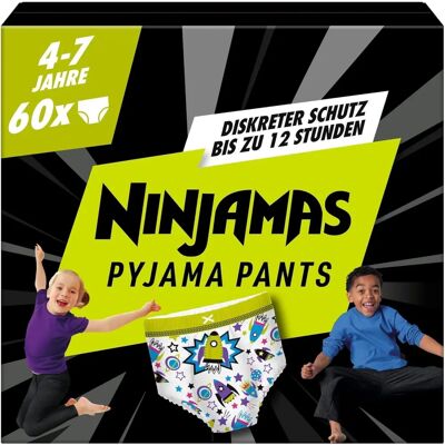 Pampers Ninjamas Spodnie Piżamowe niebieskie 4-7 lat - 60 sztuk Pampers Ninjamas Spodnie Piżamowe niebieskie 4-7 lat - 60 sztuk