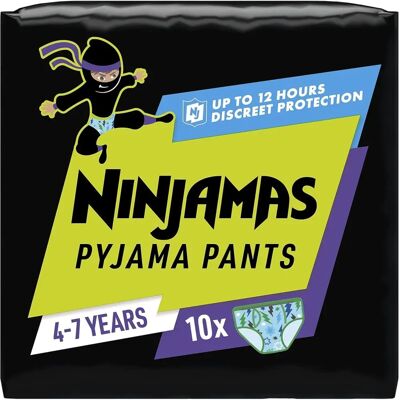 Pampers Ninjamas Pyjama Pants blue 4-7 years old - 10 pcs. Pampers Ninjamas Pyjama Pants blue 4-7 years old - 10 pcs.