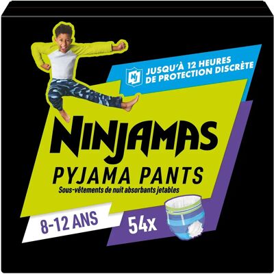 Pampers Ninjamas Pijama Spodnie - Całonocna ochrona - Chłopcy 8-12 lat Pampers Ninjamas Pijama Spodnie - Całonocna ochrona - Chłopcy 8-12 lat