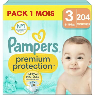 Pampers Windeln Größe 3 - Sensitiv Haut - 204 St. Pampers Windeln Größe 3 - Sensitiv Haut - 204 St.
