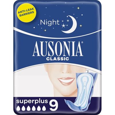 Absorventes noturnos Ausonia Azul Noche Superplus - Proteção noturna Absorventes noturnos Ausonia Azul Noche Superplus - Proteção noturna