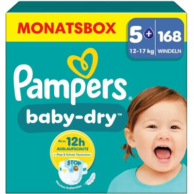 Couches Pampers Baby-Dry Taille 5 - Protection contre les fuites nocturnes Couches Pampers Baby-Dry Taille 5 - Protection contre les fuites nocturnes