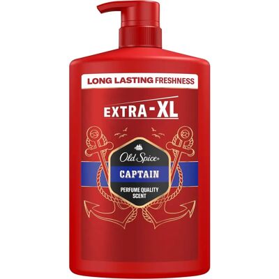 Gel douche Old Spice Captain - 1000ml - Pour hommes, 3-en-1, Fraîcheur longue durée Gel douche Old Spice Captain - 1000ml - Pour hommes, 3-en-1, Fraîcheur longue durée