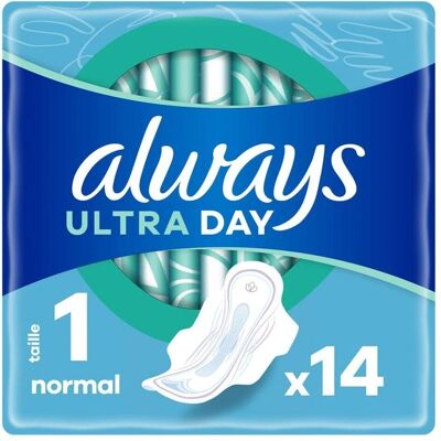 Always Ultra Taille 1 Serviettes Hygiéniques Antifuites - Produit Menstruel - Publicité Always Ultra Taille 1 Serviettes Hygiéniques Antifuites - Produit Menstruel - Publicité