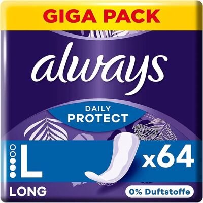 Always Long Damenbinden - Geruchverschluss, Atmungsaktiv, Saugfähig, Weich - Menstruationspflege Always Long Damenbinden - Geruchverschluss, Atmungsaktiv, Saugfähig, Weich - Menstruationspflege