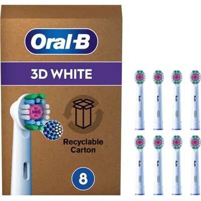 Oral-B Pro 3D White Ersatzzahnbürste - 8 Stk Oral-B Pro 3D White Ersatzzahnbürste - 8 Stk