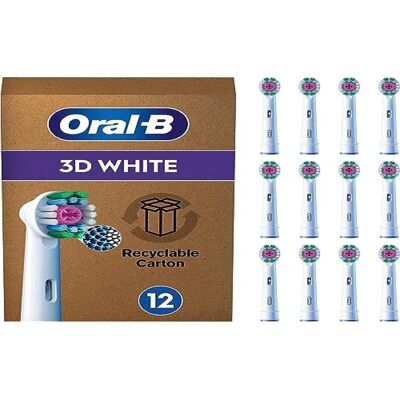 Oral-B Pro 3D White Elektrische Zahnbürstenkopf - Packung mit 12 Oral-B Pro 3D White Elektrische Zahnbürstenkopf - Packung mit 12