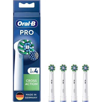 Capete de periuţă electrică Oral-B CrossAction albe - Pachet de 4 Capete de periuţă electrică Oral-B CrossAction albe - Pachet de 4