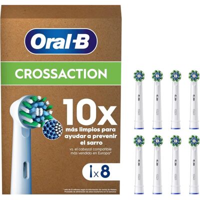 Oral-B - CrossAction X-Filaments - 8 pcs - White - Zahnbürstenkopf Oral-B - CrossAction X-Filaments - 8 pcs - White - Zahnbürstenkopf