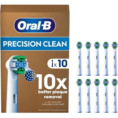 Oral-B Pro Precision Clean Weiße Elektrische Zahnbürstenköpfe - Packung mit 10 Oral-B Pro Precision Clean Weiße Elektrische Zahnbürstenköpfe - Packung mit 10