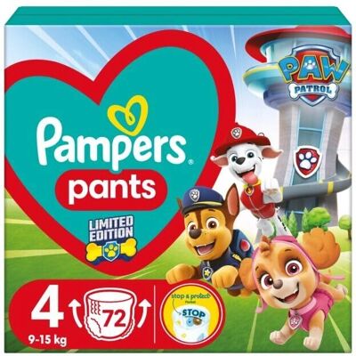 Pampers Baby Dry Pants 4. Méret (9-15 kg) - 72 db. Paw Patrol Limitált Kiadás Pampers Baby Dry Pants 4. Méret (9-15 kg) - 72 db. Paw Patrol Limitált Kiadás