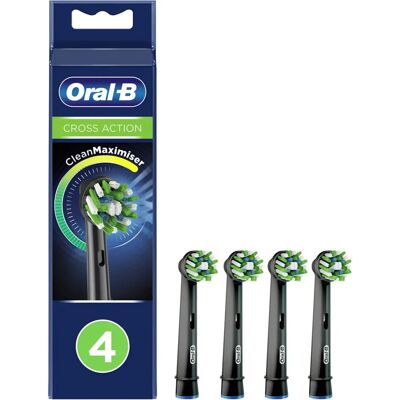 Têtes de Brosse Électrique Oral-B Pro Cross Action Noires - Pack de 4 - Publicité Têtes de Brosse Électrique Oral-B Pro Cross Action Noires - Pack de 4 - Publicité