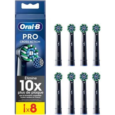 Oral-B Pro Cross Action Noir - Têtes de brosse - Publicité Oral-B Pro Cross Action Noir - Têtes de brosse - Publicité