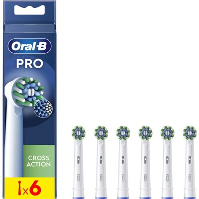 Oral-B Pro Cross Action - 6 Ersatzköpfe - Zahnbürsten-Aufsatz Oral-B Pro Cross Action - 6 Ersatzköpfe - Zahnbürsten-Aufsatz
