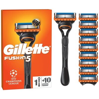 Gillette Fusion5 Men's Razor - Handle + 10 Razor Blades Gillette Fusion5 Men's Razor - Handle + 10 Razor Blades