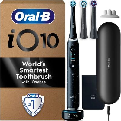 Oral-B iO10 Electric Toothbrush Cosmic Black - Micro-vibrations, AI Tracking, 2 Refills Oral-B iO10 Electric Toothbrush Cosmic Black - Micro-vibrations, AI Tracking, 2 Refills