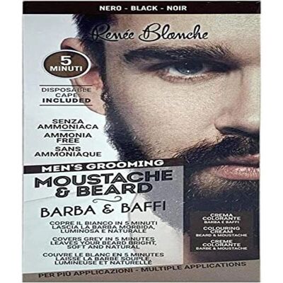 Renée Blanche Coloration Moustache & Barbe 100 ml Noir - Kit de Soin - Publicité Renée Blanche Coloration Moustache & Barbe 100 ml Noir - Kit de Soin - Publicité