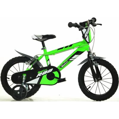 DINO Kinderfahrrad 25cm Grün MTB-Design mit Stützrädern - Kinderfahrrad DINO Kinderfahrrad 25cm Grün MTB-Design mit Stützrädern - Kinderfahrrad