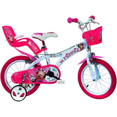 DINO BIKES Dětské Kolo - Růžové, 16'', Nastavitelné, Odnímatelná Kolečka DINO BIKES Dětské Kolo - Růžové, 16'', Nastavitelné, Odnímatelná Kolečka