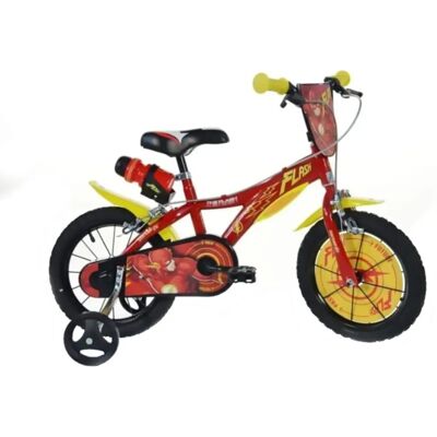Dino Flash 14 calowy hamulec obręczy chłopięcej 24 cm czerwony/żółty - Kinderfahrrad Dino Flash 14 calowy hamulec obręczy chłopięcej 24 cm czerwony/żółty - Kinderfahrrad
