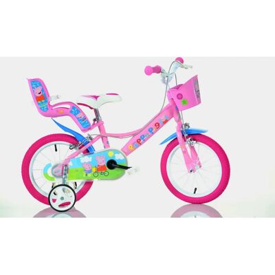 Dino Bikes Dino Peppa Pig Vélos 16 pouces - Rose - Publicité Dino Bikes Dino Peppa Pig Vélos 16 pouces - Rose - Publicité